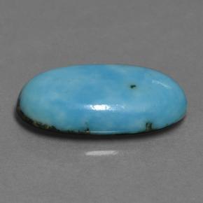 5.20 ct Blue Turquoise Stone, Natural Turquoise in Oval Cabochon Shape for Sale