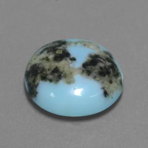 2.87 ct Blue Turquoise Stone, Natural Turquoise in Round Cabochon Shape for Sale
