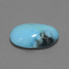 2.40 ct Blue Turquoise Stone, Natural Turquoise in Oval Cabochon Shape for Sale