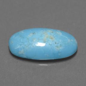 2.85 ct Blue Turquoise Stone, Natural Turquoise in Oval Cabochon Shape for Sale