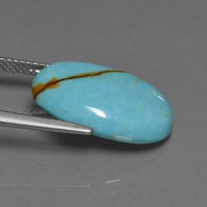 Turquoise Gemstone in 18.5 x 13.1 mm Size for Sale, Turquoise Stone in Blue Color