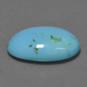 8.57 ct Blue Turquoise Stone, Natural Turquoise in Oval Cabochon Shape for Sale