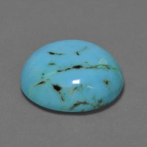 9.94 ct Blue Turquoise Stone, Natural Turquoise in Round Cabochon Shape for Sale