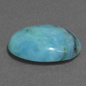3.56 ct Blue Turquoise Stone, Natural Turquoise in Oval Cabochon Shape for Sale