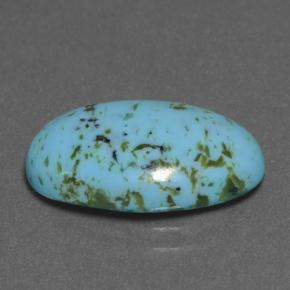 4.73 ct Blue Turquoise Stone, Natural Turquoise in Oval Cabochon Shape for Sale