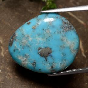 9.24 ct Blue Turquoise Stone, Natural Turquoise in Fancy Cabochon Shape for Sale