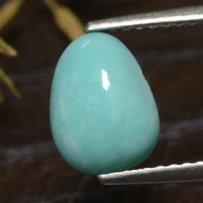 1.49 ct Blue Turquoise Gemstone, Turquoise Gem in Fancy Cabochon Shape for Sale.
