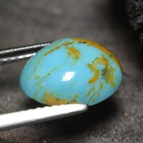 Turquoise Gemstone in 11 x 9.6 mm Size for Sale, Turquoise Stone in Blue Color