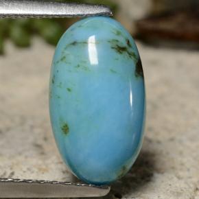 1.95 ct Blue Turquoise Gemstone, Turquoise Gem in Oval Cabochon Shape for Sale.