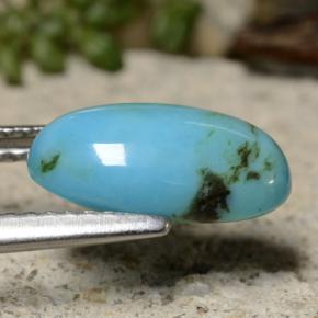Turquoise Gemstone in 11.7 x 6.8 mm Size for Sale, Turquoise Stone in Blue Color