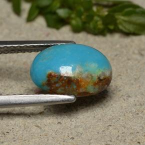 Turquoise Gemstone in 10.5 x 7.5 mm Size for Sale, Turquoise Stone in Blue Color