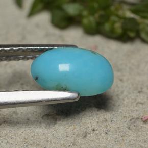 Turquoise Gemstone in 8.1 x 5.4 mm Size for Sale, Turquoise Stone in Blue Color