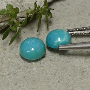 Turquoise Gemstones in 6 mm (calibrated) Size for Sale, Turquoise Stones in Blue Color