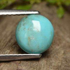 0.9ct Round Cabochon Blue Turquoise for sale thumb image of 0.9ct Round Cabochon Blue Turquoise (ID: 497149)