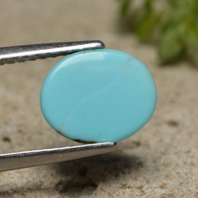 Turquoise Gemstone in 9.2 x 7.6 mm Size for Sale, Turquoise Stone in Blue Color