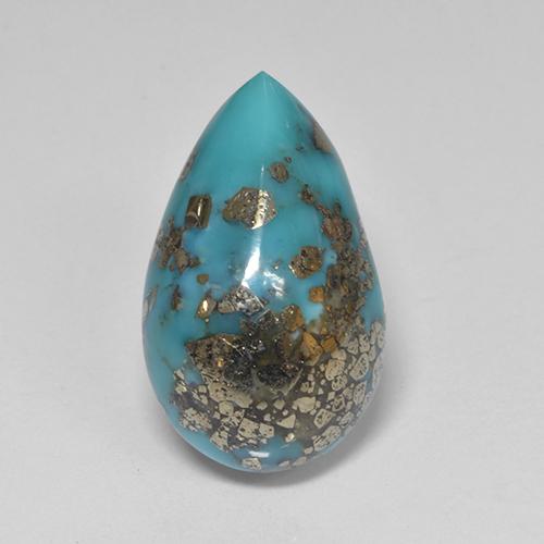 9.3ct Pear Cabochon Blue Turquoise for sale thumb image of 9.3ct Pear Cabochon Blue Turquoise (ID: 499086)