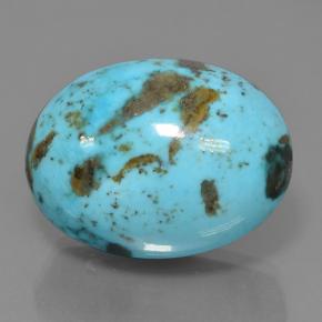 65.42 ct Blue Turquoise Stone, Natural Turquoise in Oval Cabochon Shape for Sale