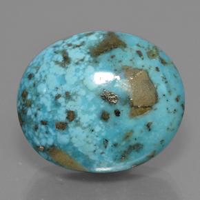 39.07 ct Blue Turquoise Stone, Natural Turquoise in Oval Cabochon Shape for Sale