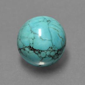 4.62 ct Blue Turquoise Gemstone, Turquoise Gem in Round Cabochon Shape for Sale.