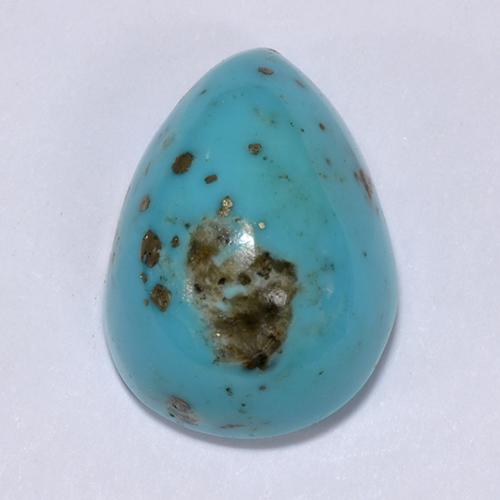 Blue Green Turquoise Gem - 11.6ct Pear Cabochon (ID: 511621)