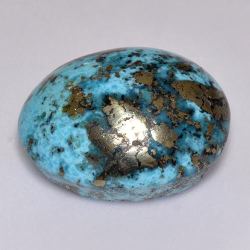 Turquoise Gemstone in 19.4 x 16.8 mm Size for Sale, Turquoise Stone in Blue Color