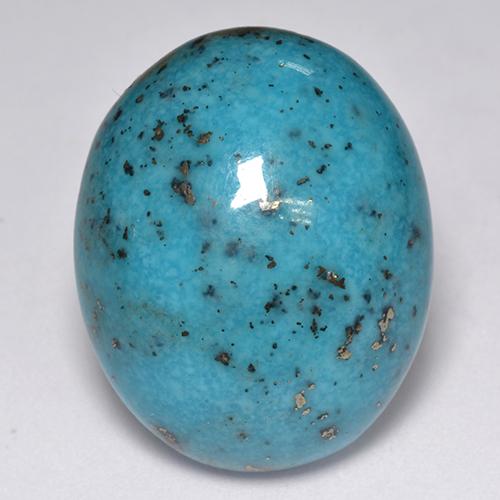 23.76 ct Turquoise Turquoise Gemstone, Turquoise Gem in Oval Cabochon Shape for Sale.