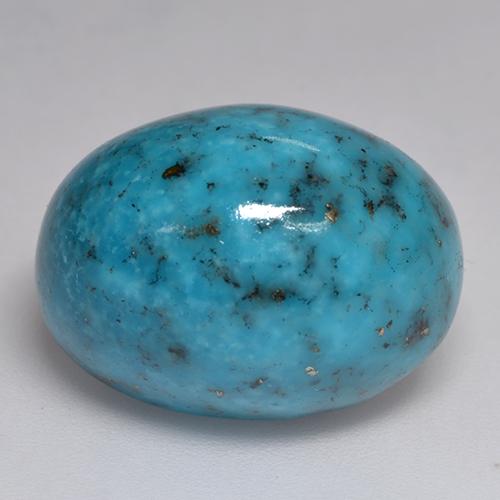 20.17 ct Turquoise Turquoise Stone, Natural Turquoise in Oval Cabochon Shape for Sale