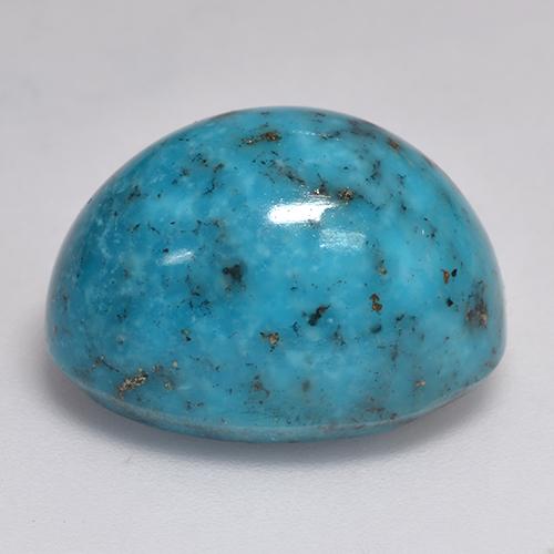 Turquoise Gemstone in 18.7 x 13.7 mm Size for Sale, Turquoise Stone in Dark Greenish Blue Color