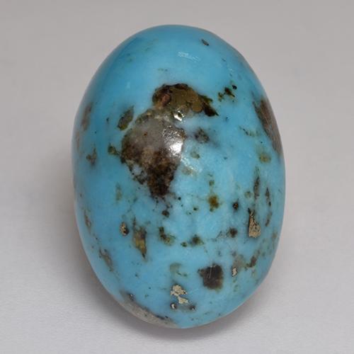 Greenish Blue Turquoise Gem - 22.1ct Oval Cabochon (ID: 526589)