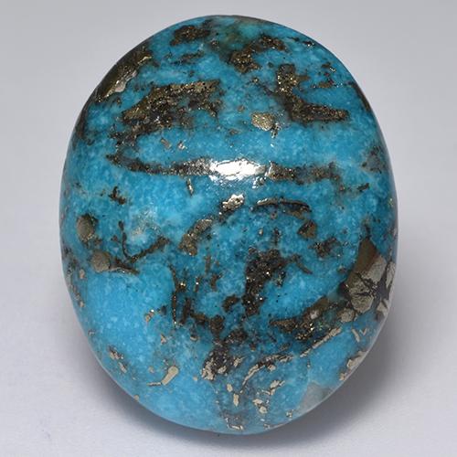45.58 ct Turquoise Turquoise Gemstone, Turquoise Gem in Oval Cabochon Shape for Sale.