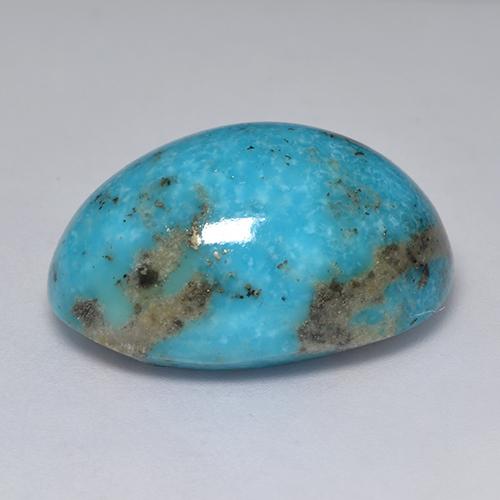 Turquoise Gemstone in 24.3 x 16.3 mm Size for Sale, Turquoise Stone in Medium Greenish Blue Color