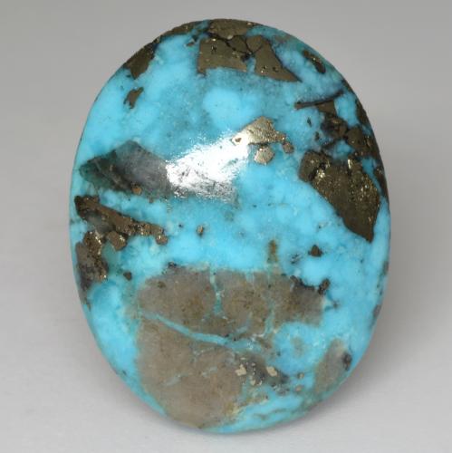 24.20 ct Turquoise Turquoise Gemstone, Turquoise Gem in Oval Cabochon Shape for Sale.