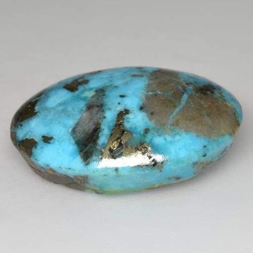 Turquoise Gemstone in 22.1 x 17.3 mm Size for Sale, Turquoise Stone in Bluish Green Color