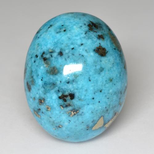 32.85 ct Turquoise Turquoise Gemstone, Turquoise Gem in Oval Cabochon Shape for Sale.
