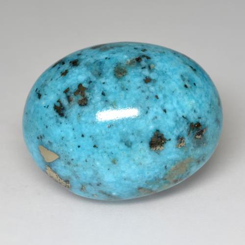 32.85 ct Turquoise Turquoise Stone, Natural Turquoise in Oval Cabochon Shape for Sale