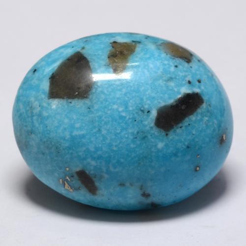 27.28 ct Turquoise Turquoise Stone, Natural Turquoise in Oval Cabochon Shape for Sale