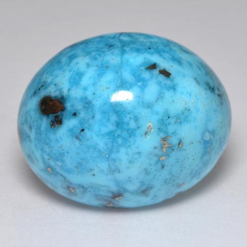 27.18 ct Turquoise Turquoise Stone, Natural Turquoise in Oval Cabochon Shape for Sale