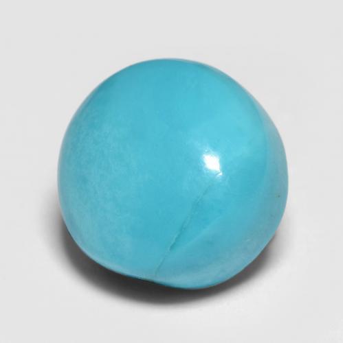 4.57 ct Turquoise Turquoise Stone, Natural Turquoise in Round Cabochon Shape for Sale