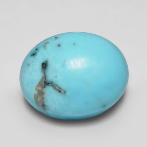 3.46 ct Turquoise Turquoise Gemstone, Turquoise Gem in Oval Cabochon Shape for Sale.