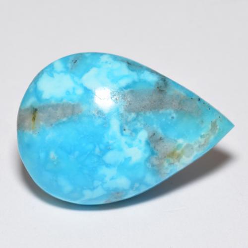 14.11 ct Turquoise Turquoise Stone, Natural Turquoise in Pear Cabochon Shape for Sale