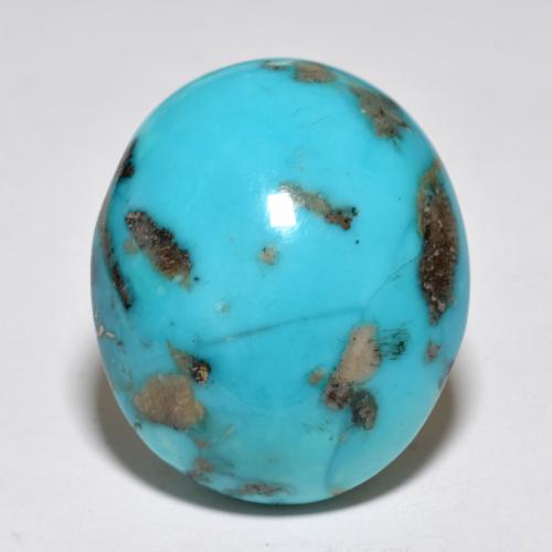 Greenish Blue Turquoise Gem - 45.3ct Oval Cabochon (ID: 559045)