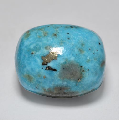 Blue Green Turquoise Gem - 5.9ct Cushion Cabochon (ID: 561375)