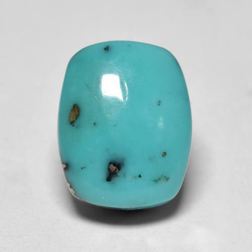 Голубовато-зеленый Бирюза Камень - 3.2ct Подушечка Кабошон (ID: 562479)