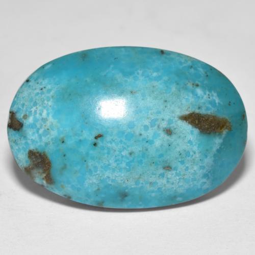 Greenish Blue Turquoise Gem - 24.7ct Oval Cabochon (ID: 569464)