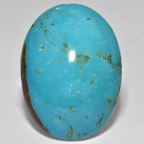 Зеленовато-синий Бирюза Камень - 79.3ct Овал Кабошон (ID: 569733)