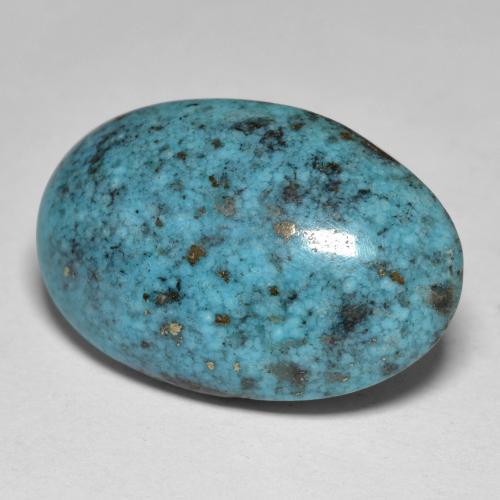 Blue Green Turquoise Gem - 19.9ct Oval Cabochon (ID: 570971)