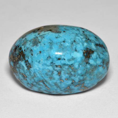 Azul verdoso Turquesa Gema - 46.7ct Cabujón Óvalo (ID: 570976)