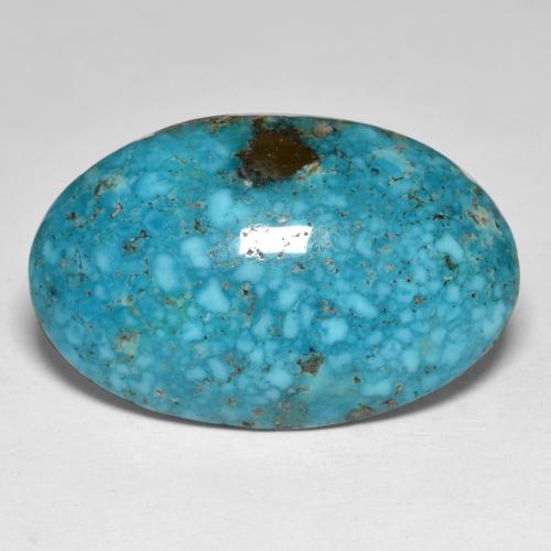 Azul verdoso medio Turquesa Gema - 26.9ct Cabujón Óvalo (ID: 570977)