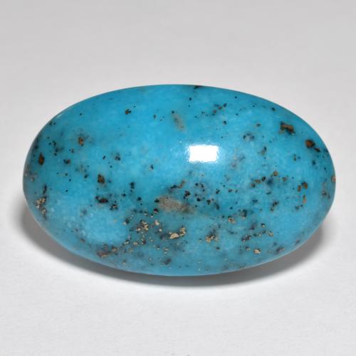 Azul verdoso oscuro Turquesa Gema - 23.6ct Cabujón Óvalo (ID: 570994)