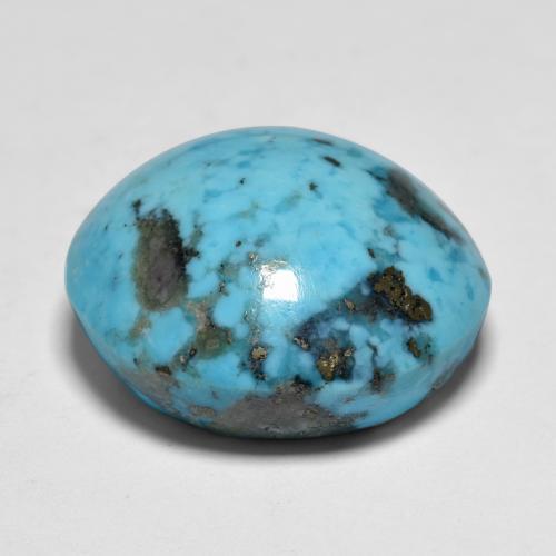 Turquoise Gemstone in 17 mm Size for Sale, Turquoise Stone in Greenish Blue Color